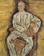 Egon Schiele Portrait of Victor Ritter von Bauer (mk12) oil painting